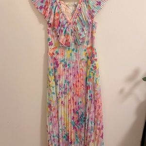 KATE SPADE - painted petal pleated dress